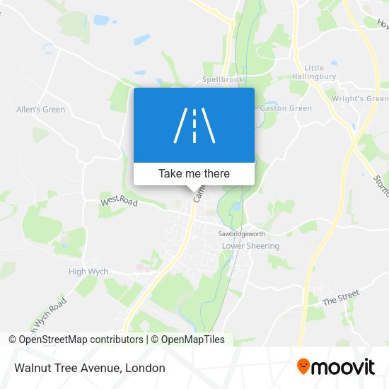 Walnut Tree Avenue map