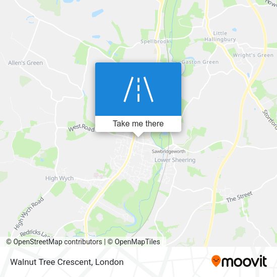 Walnut Tree Crescent map