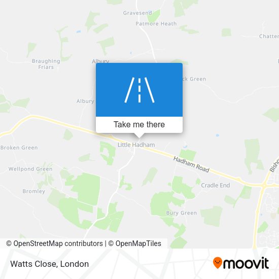 Watts Close map