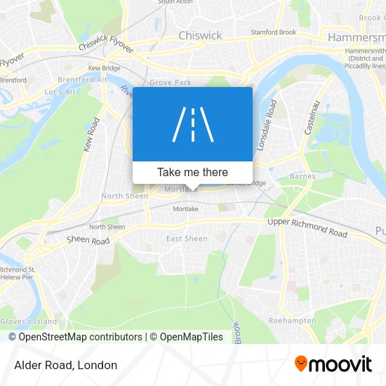 Alder Road map