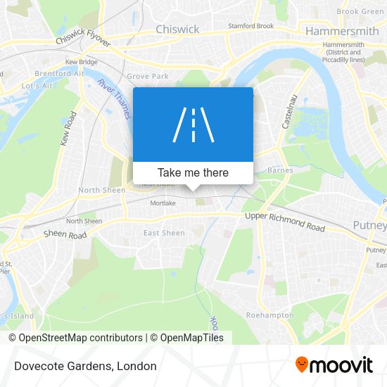 Dovecote Gardens map