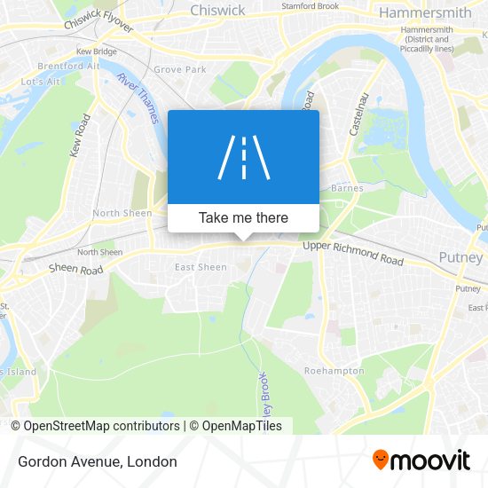 Gordon Avenue map