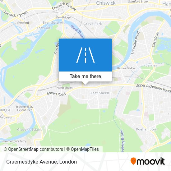 Graemesdyke Avenue map