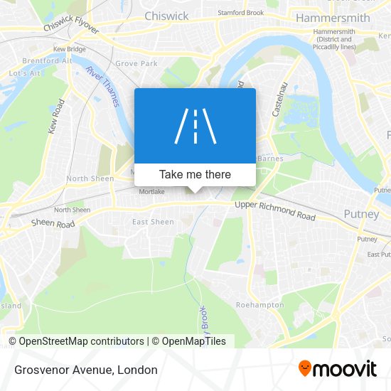 Grosvenor Avenue map