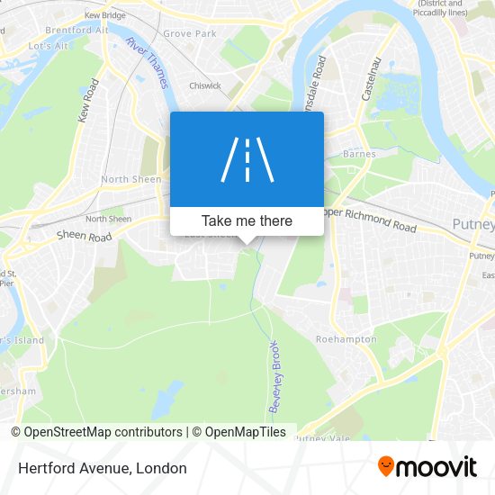 Hertford Avenue map