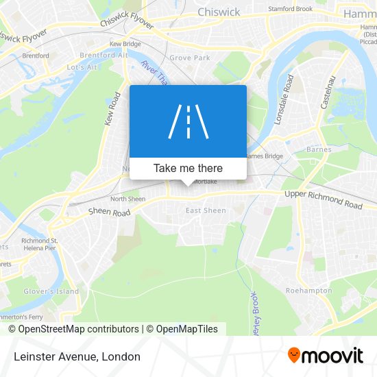 Leinster Avenue map