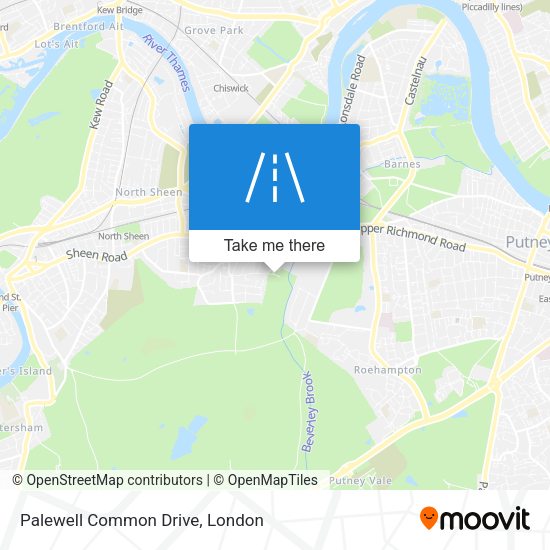 Palewell Common Drive map