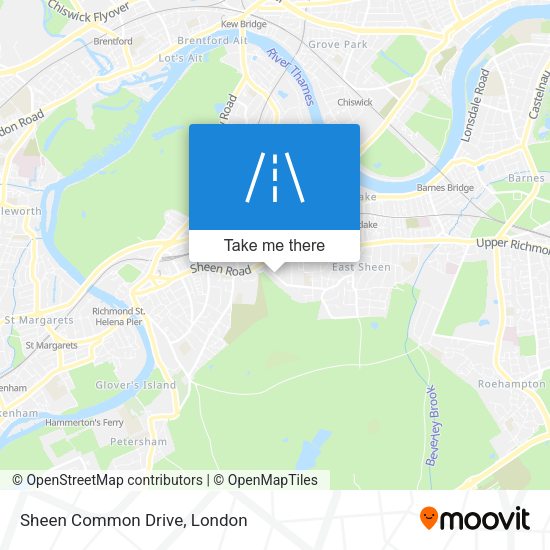 Sheen Common Drive map