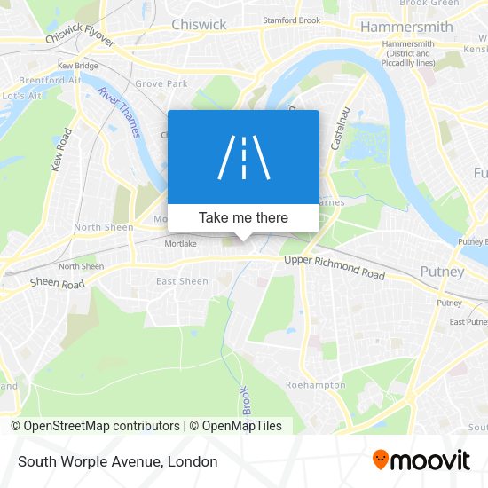 South Worple Avenue map