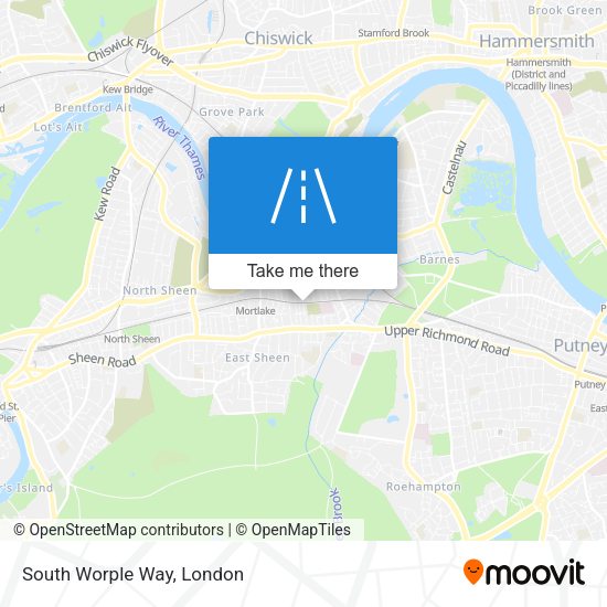 South Worple Way map