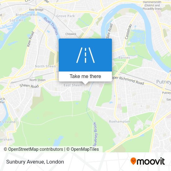Sunbury Avenue map
