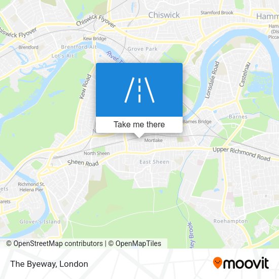 The Byeway map
