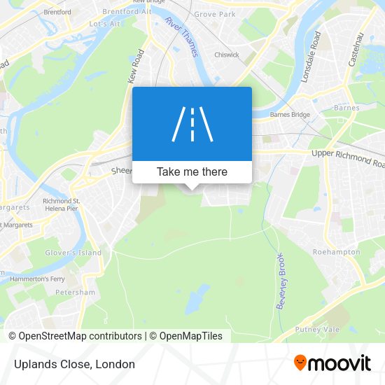 Uplands Close map