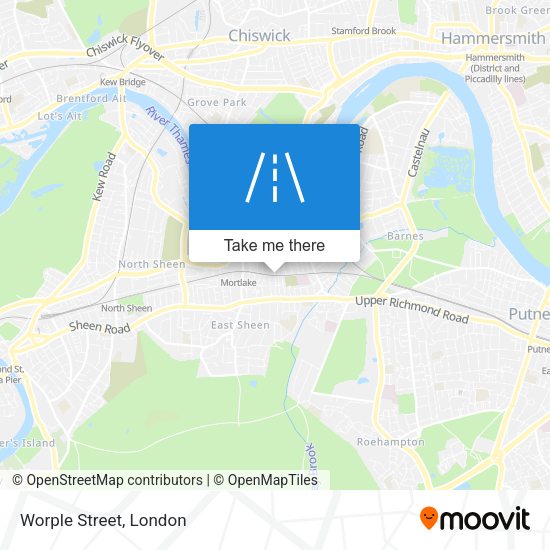 Worple Street map