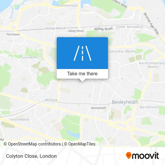 Colyton Close map
