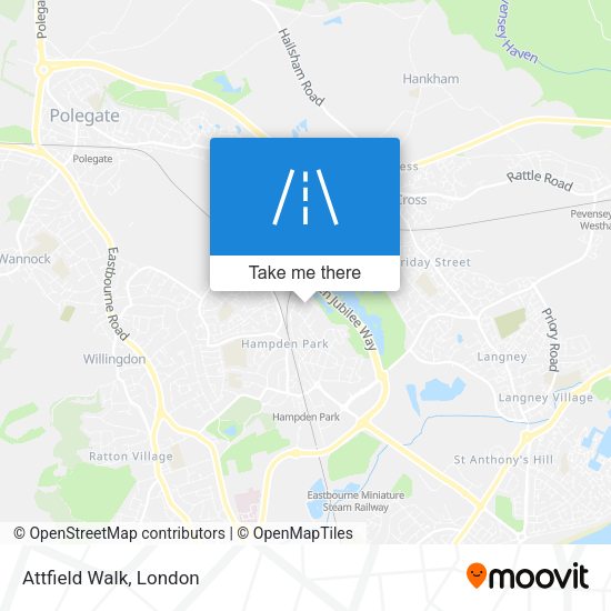 Attfield Walk map