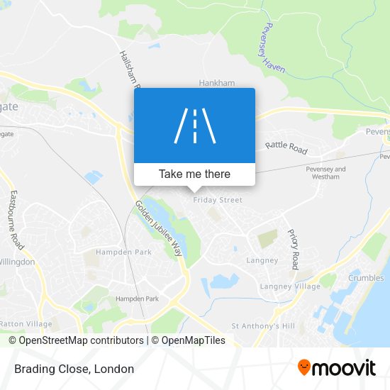 Brading Close map