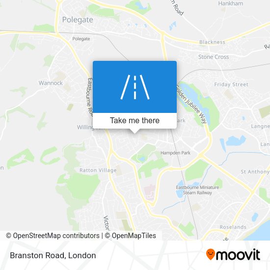 Branston Road map