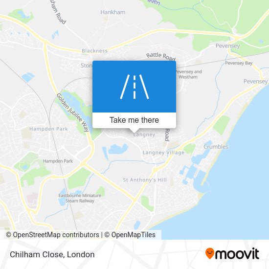 Chilham Close map