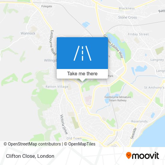 Clifton Close map