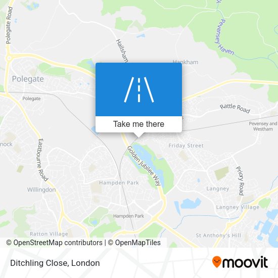 Ditchling Close map
