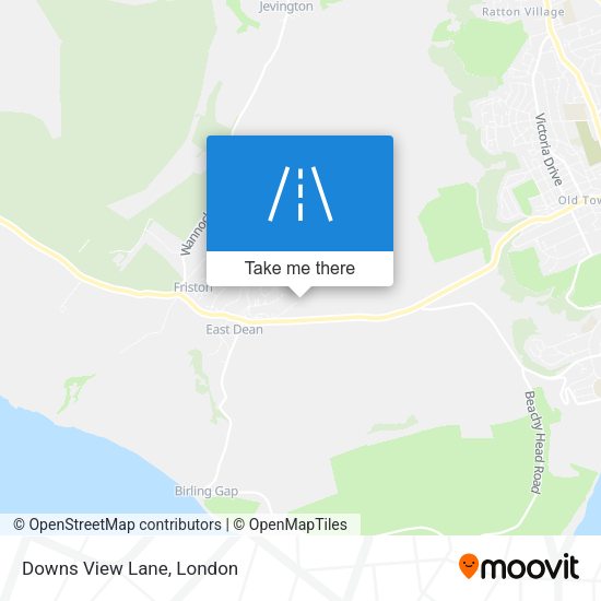 Downs View Lane map