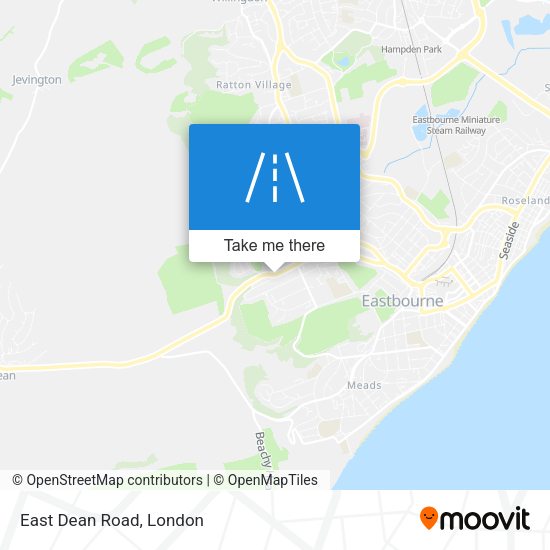 East Dean Road map
