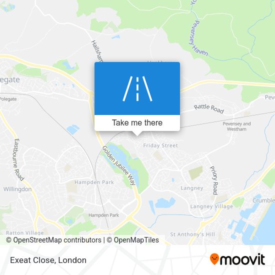 Exeat Close map