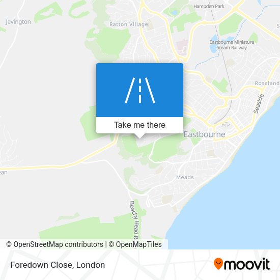 Foredown Close map