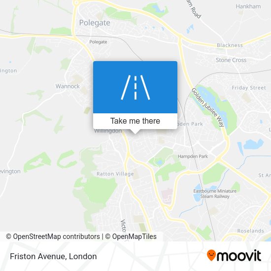 Friston Avenue map