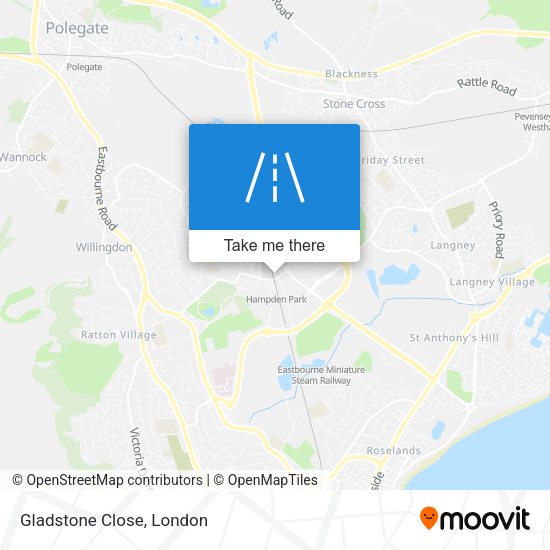 Gladstone Close map