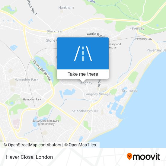 Hever Close map