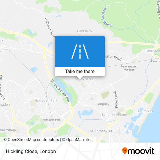 Hickling Close map