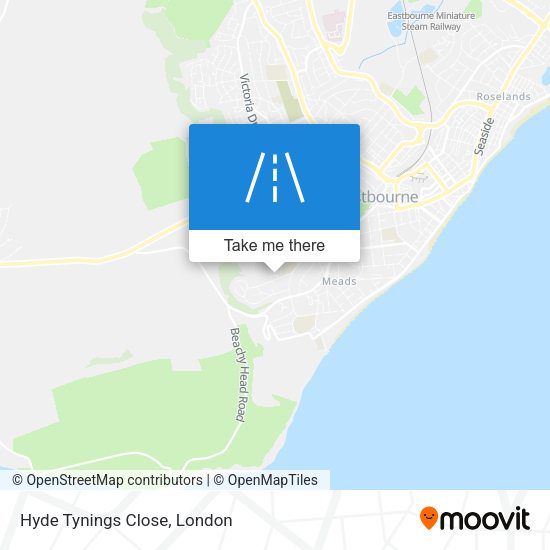 Hyde Tynings Close map