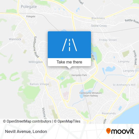 Nevill Avenue map