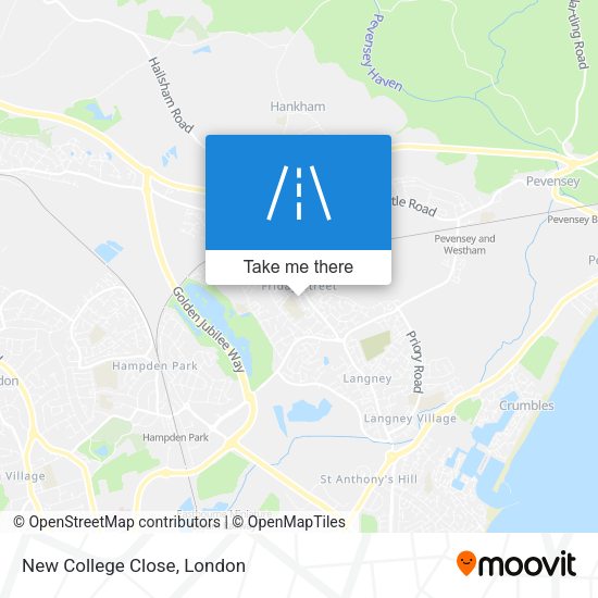 New College Close map