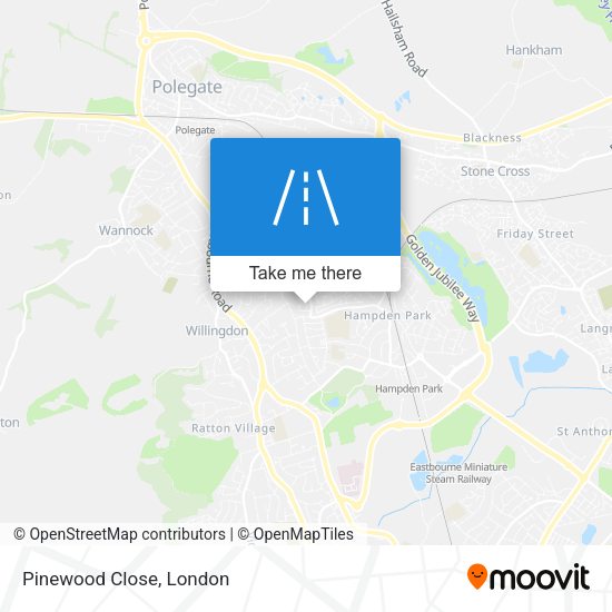 Pinewood Close map