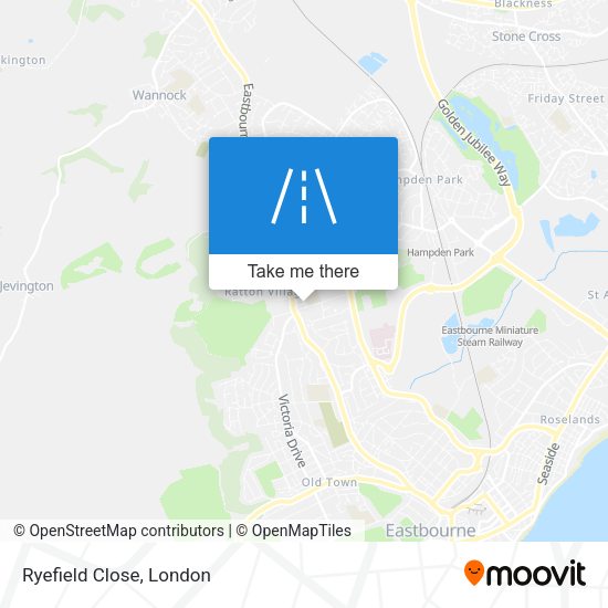 Ryefield Close map