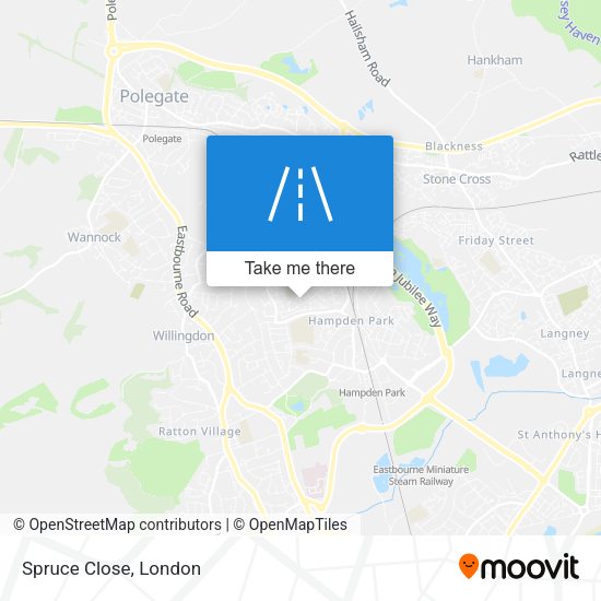 Spruce Close map