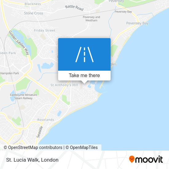 St. Lucia Walk map