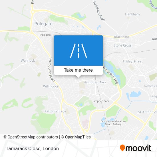 Tamarack Close map