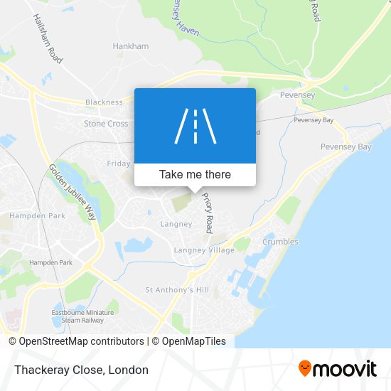 Thackeray Close map