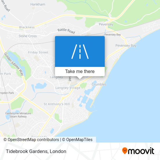 Tidebrook Gardens map