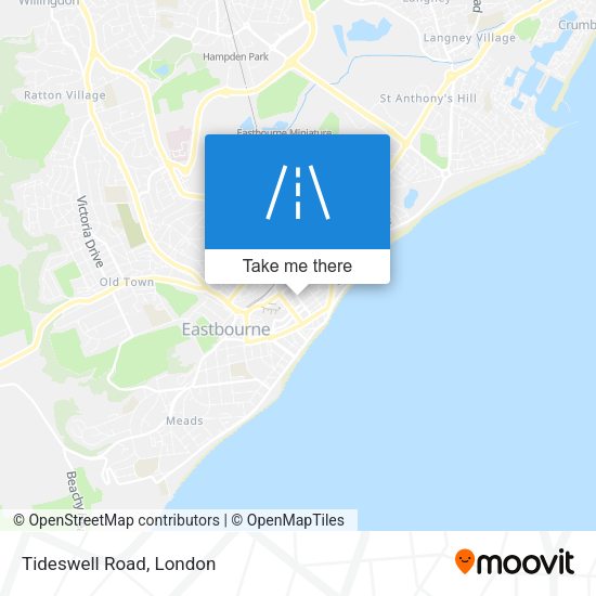 Tideswell Road map