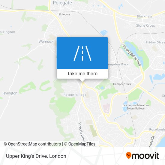 Upper King's Drive map