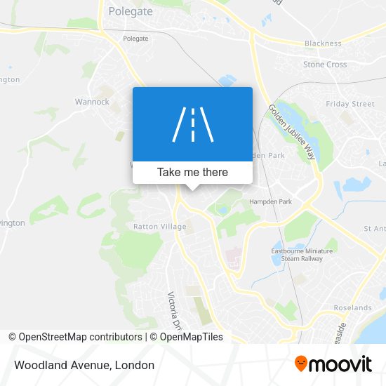 Woodland Avenue map