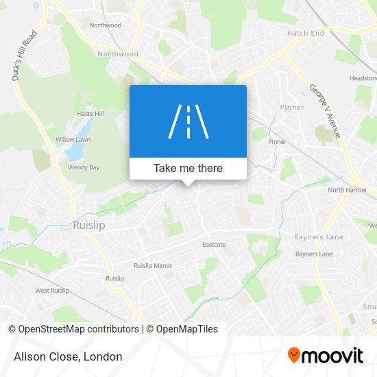 Alison Close map