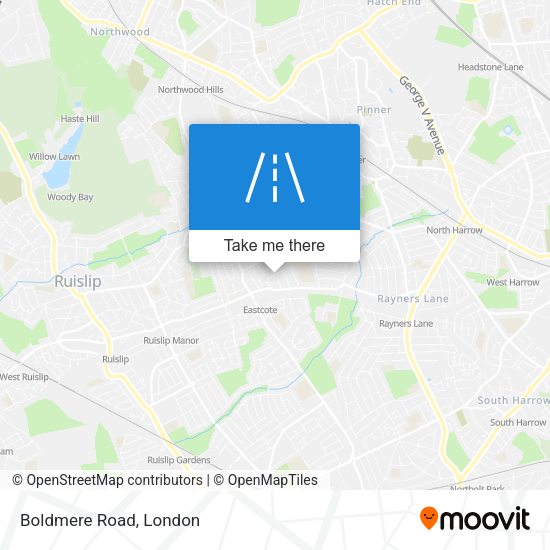 Boldmere Road map