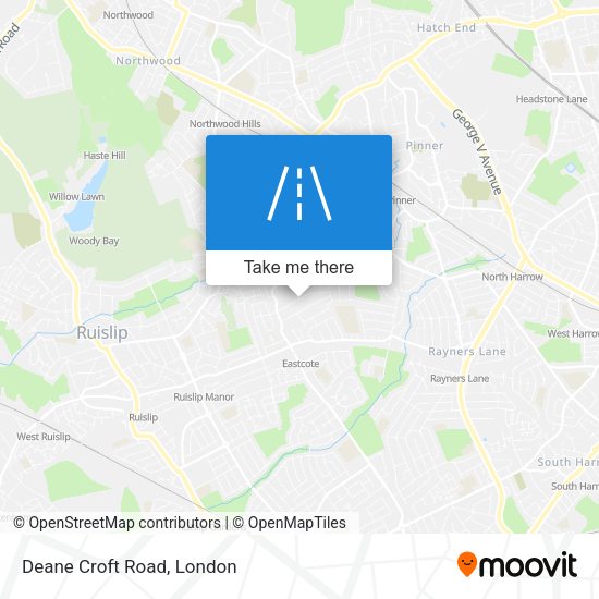Deane Croft Road map