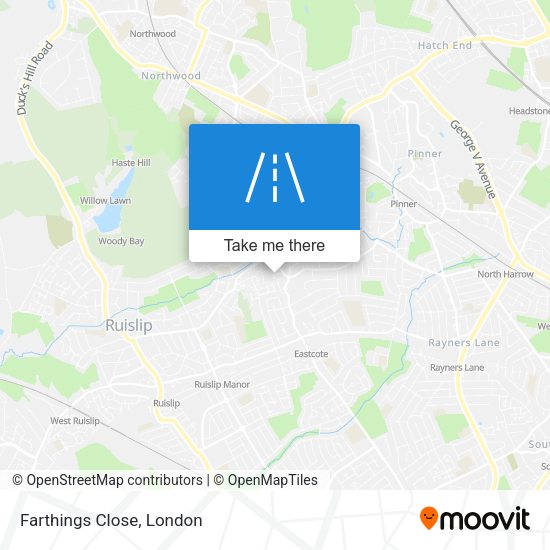 Farthings Close map